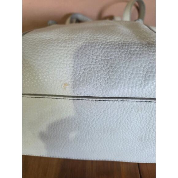 Fossil Jenna Tote Shoulder Bag White Pebble Leather  Large In Size Super Nice! - Picture 6 of 11